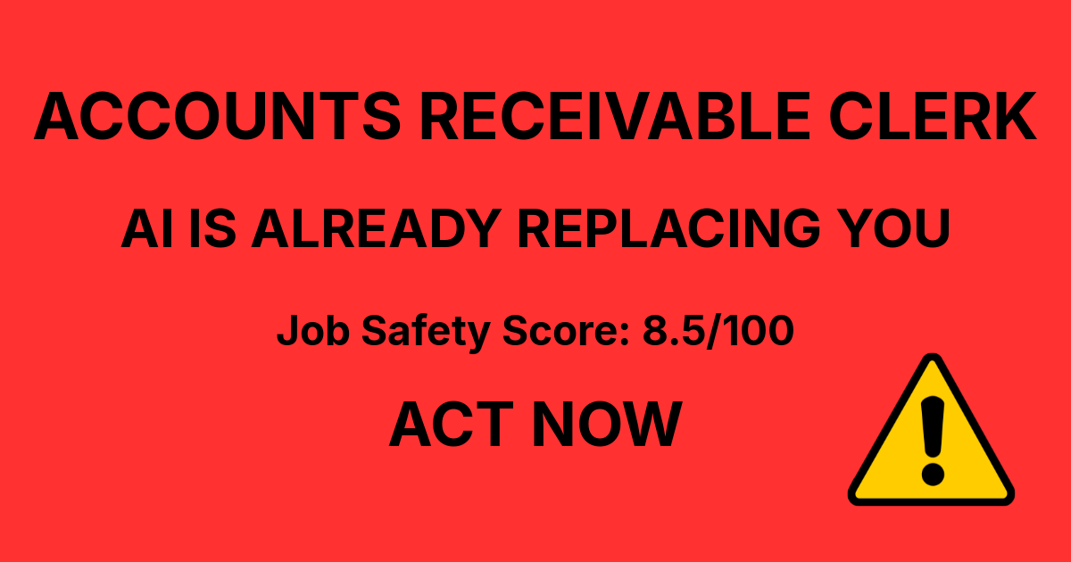 Will AI Replace Accounts Receivable Clerk Jobs? | JobZone Risk