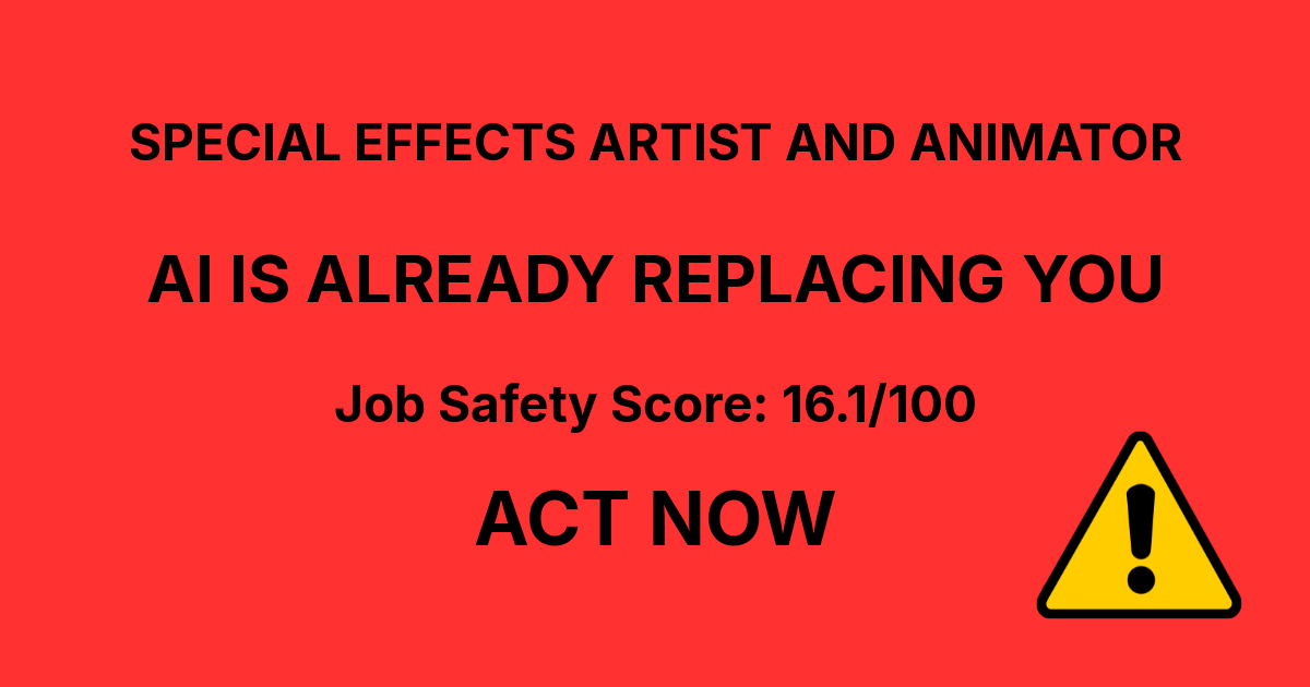 Will AI Replace Special Effects Artist and Animator Jobs? | JobZone Risk